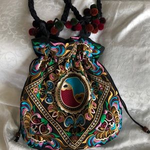 lady’s Embroidered hobo bag style purse